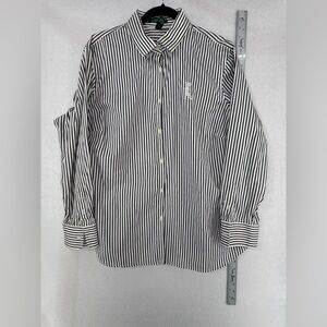 Ralph Lauren Black and White Striped Shirt